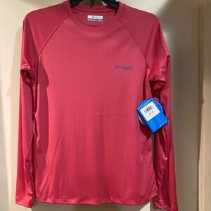 Columbia Long Sleeve Shirt XS salmon color SPF NWT